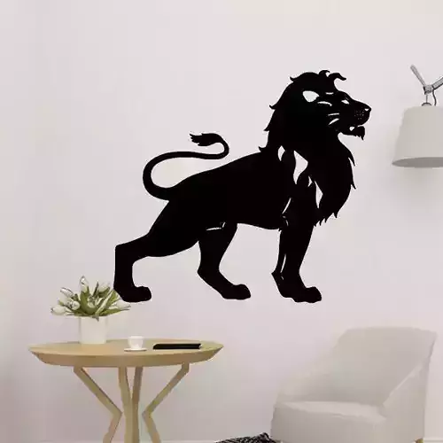 Lion Silhouette Wall Decor