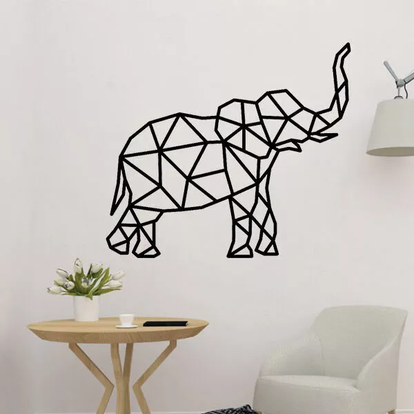 Elephant Polygonal Wall Decor 3D print model