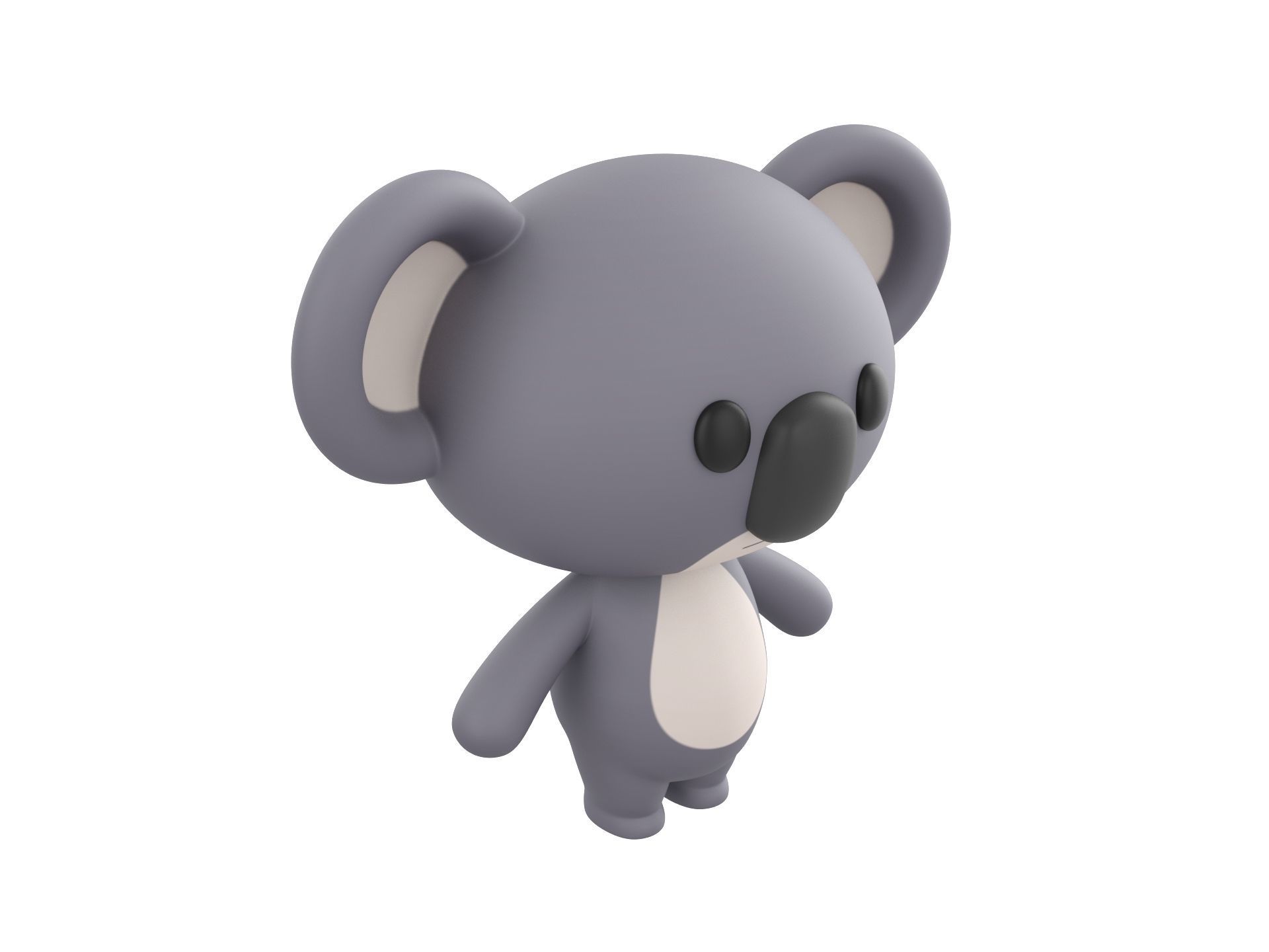 Character139 Rigged Koala 3D model_3