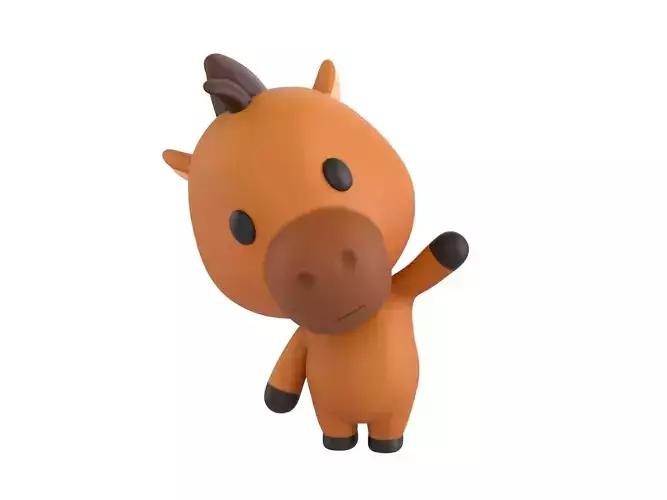 Character140 Rigged Horse 3D model