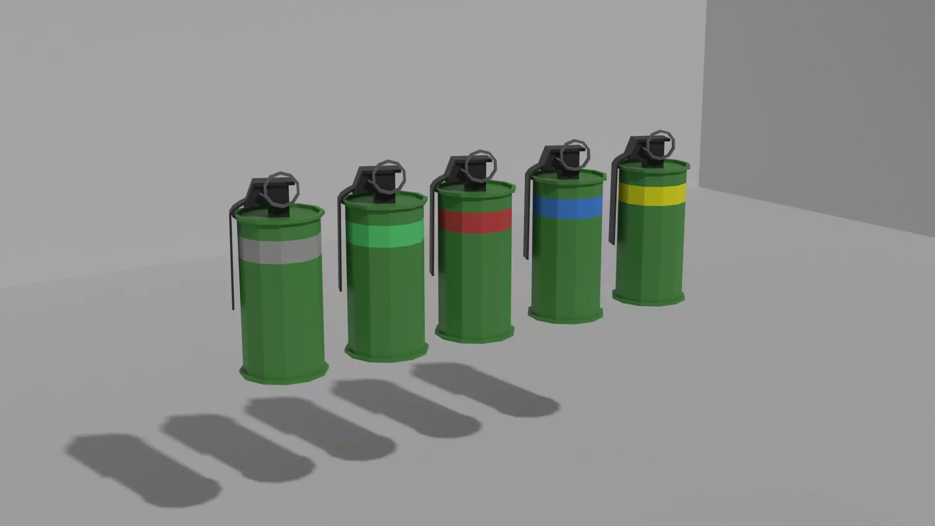 Smoke grenade m18  Free low-poly 3D model_0