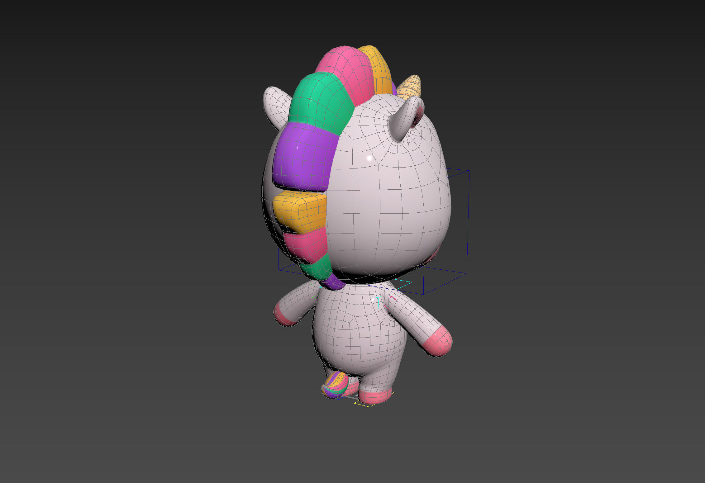 Character143 Rigged Unicorn 3D model_15
