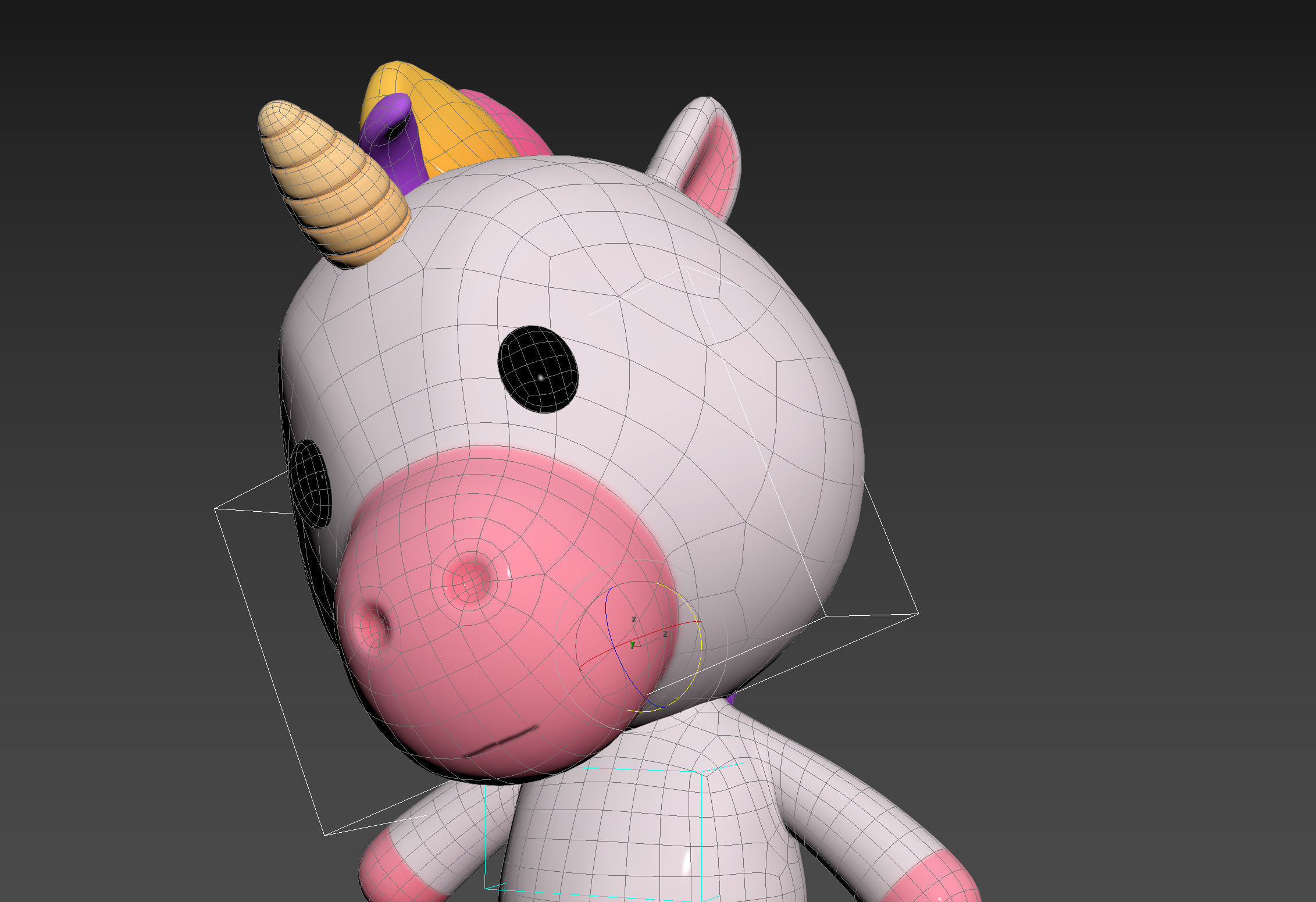 Character143 Rigged Unicorn 3D model_16