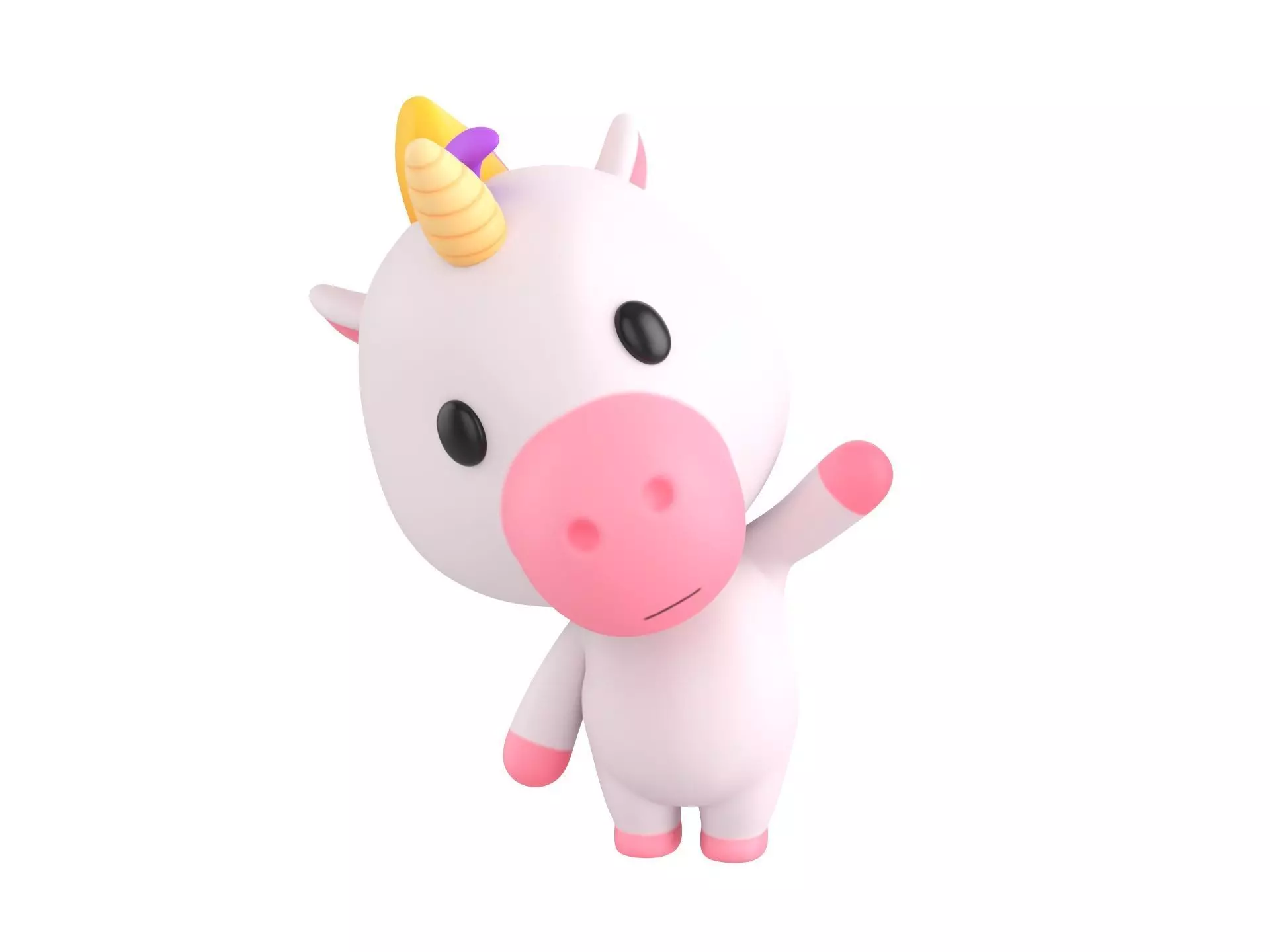 Character143 Rigged Unicorn 3D model_0