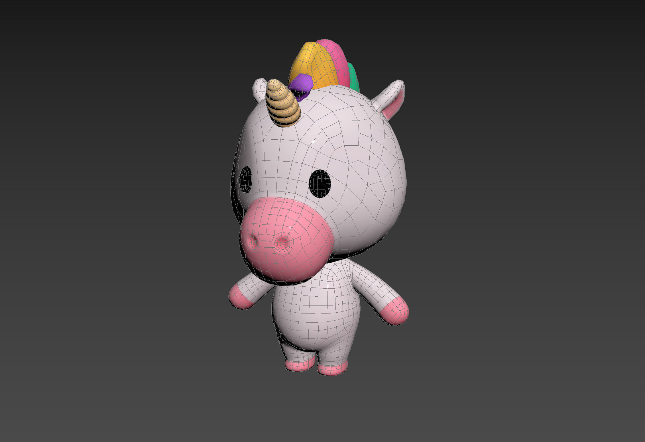 Character143 Rigged Unicorn 3D model_13
