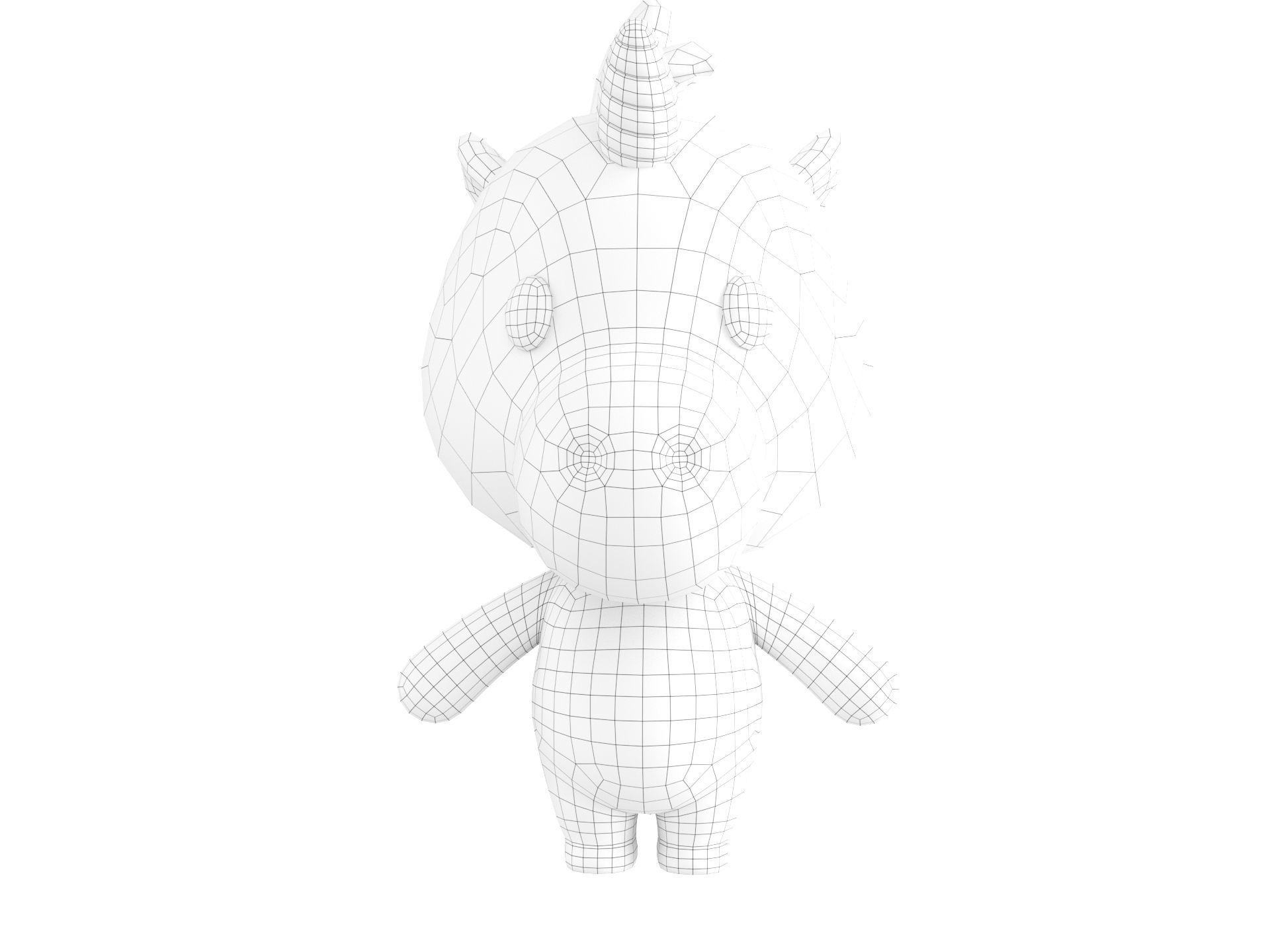 Character143 Rigged Unicorn 3D model_23