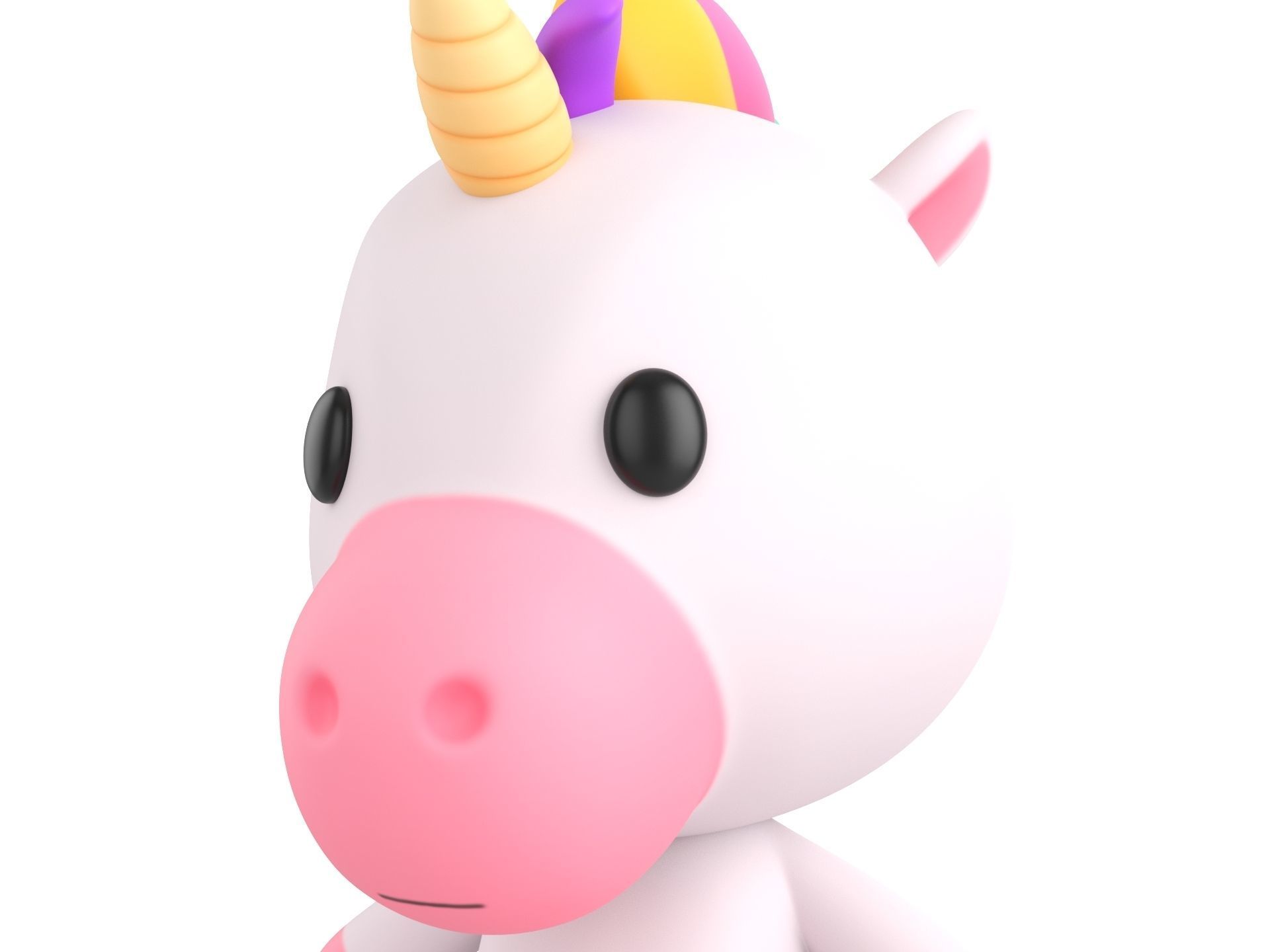 Character143 Rigged Unicorn 3D model_6
