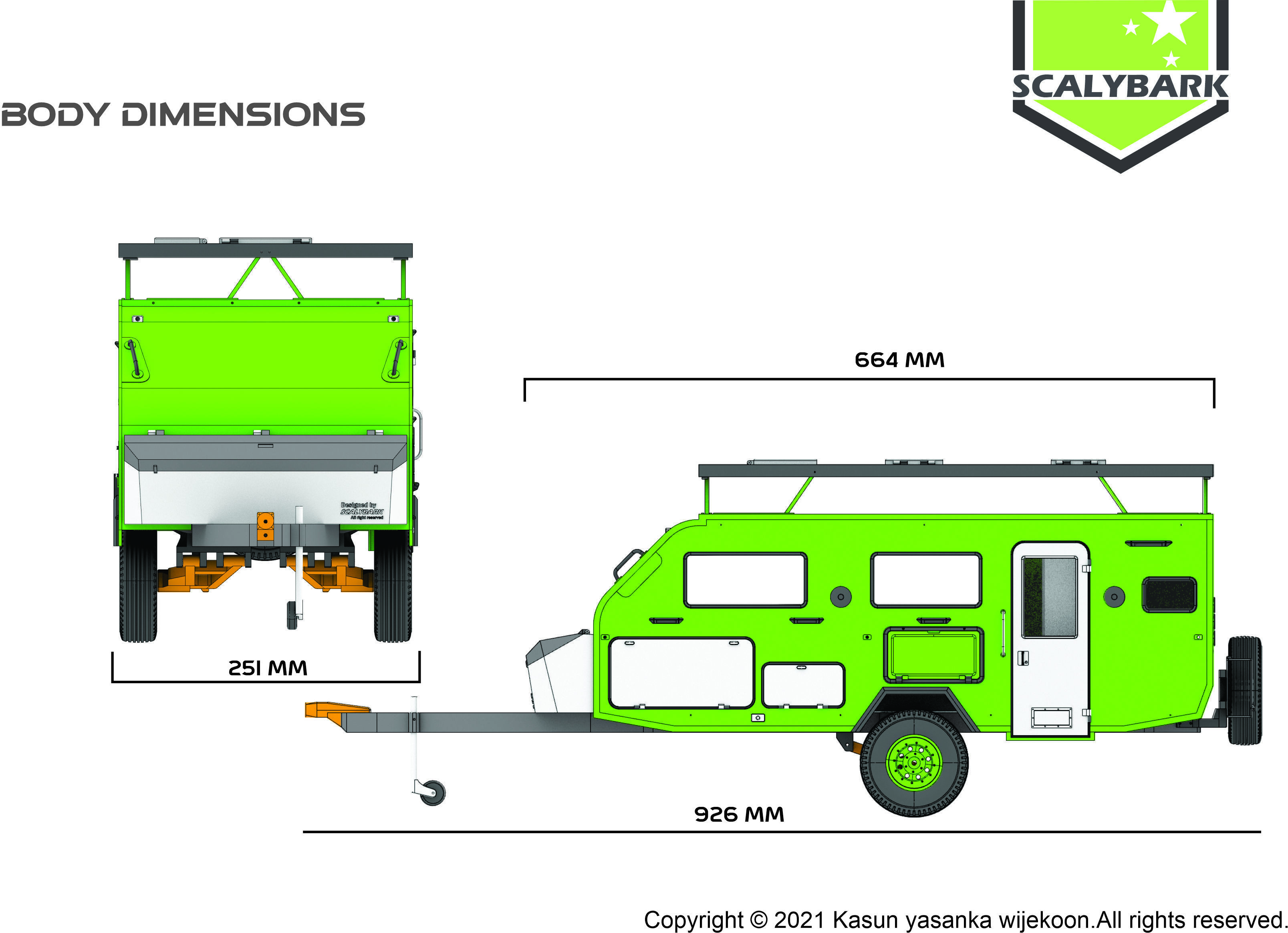  OFF ROAD CAMPING TRAILER 3D PRINTABLE MODEL STL 3D print model_8