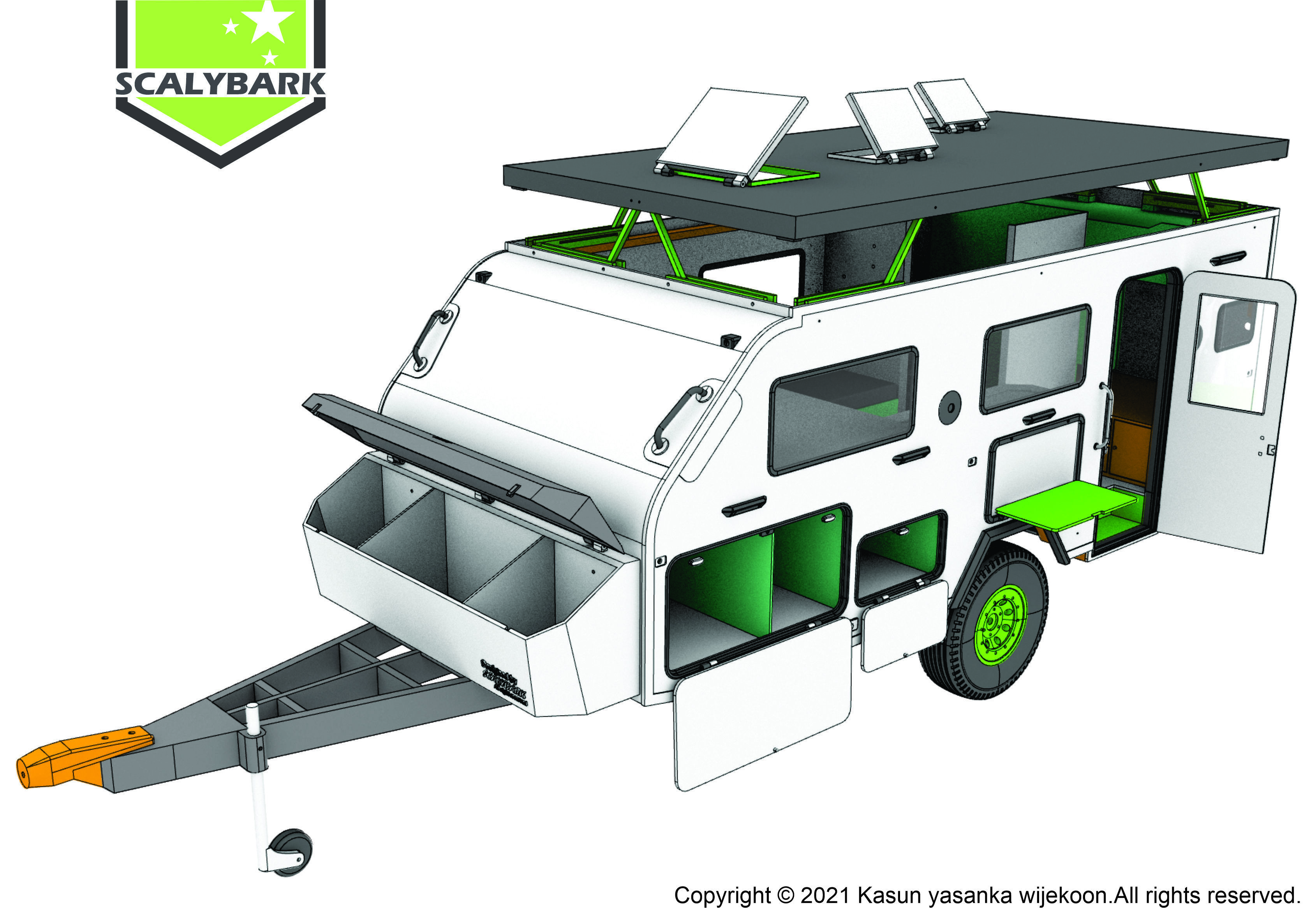  OFF ROAD CAMPING TRAILER 3D PRINTABLE MODEL STL 3D print model_4