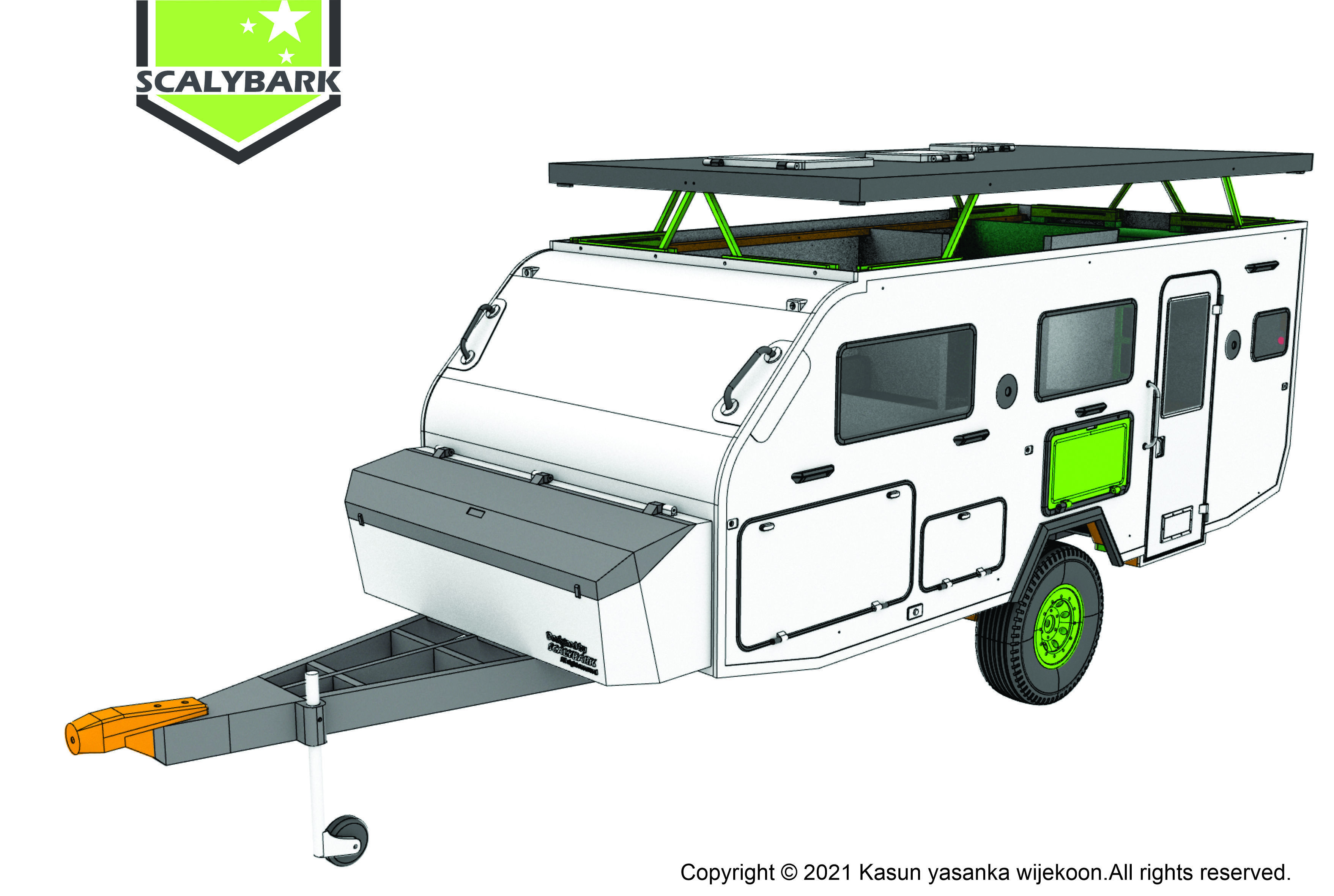  OFF ROAD CAMPING TRAILER 3D PRINTABLE MODEL STL 3D print model_12