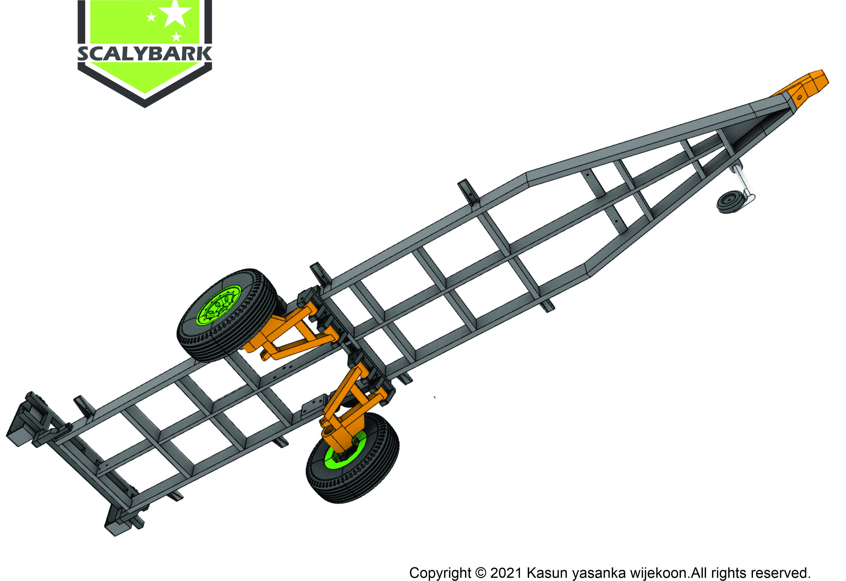  OFF ROAD CAMPING TRAILER 3D PRINTABLE MODEL STL 3D print model_6