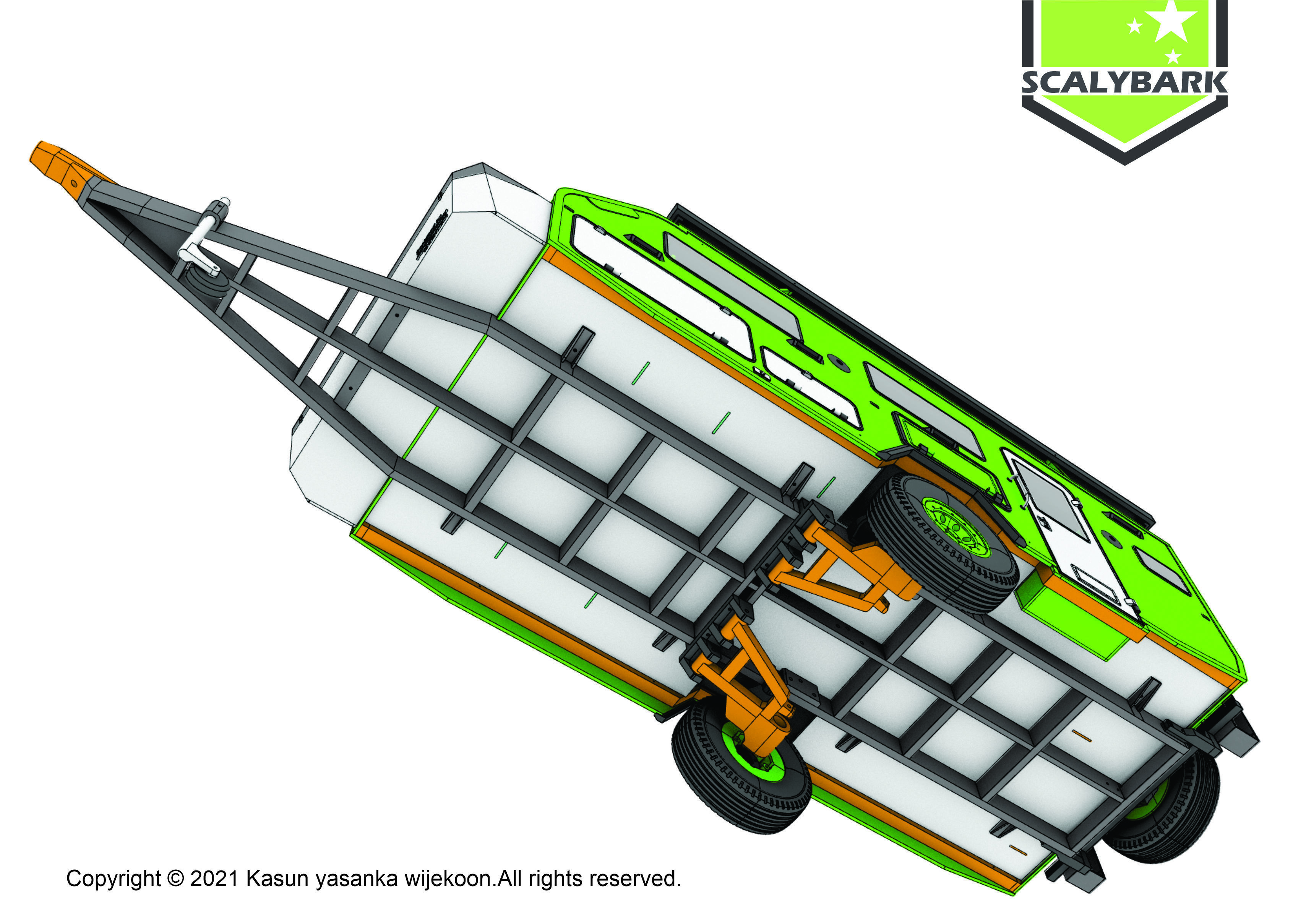  OFF ROAD CAMPING TRAILER 3D PRINTABLE MODEL STL 3D print model_7