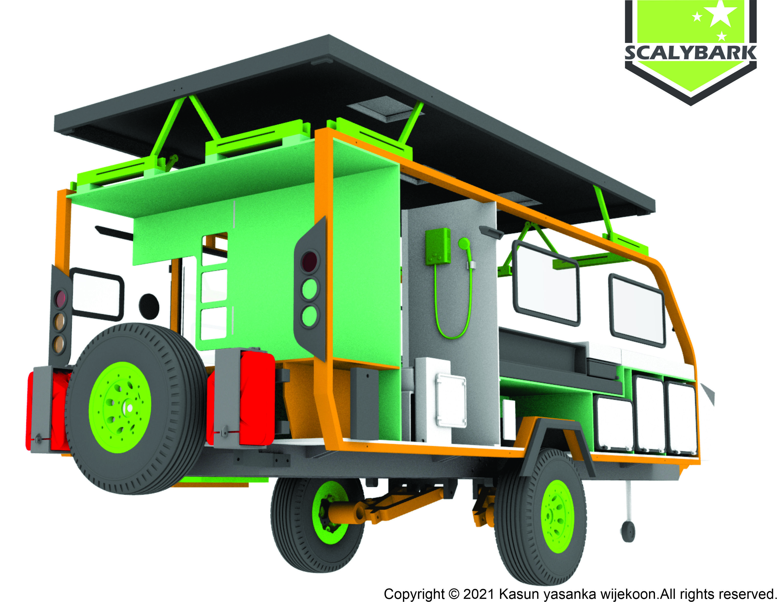  OFF ROAD CAMPING TRAILER 3D PRINTABLE MODEL STL 3D print model_2