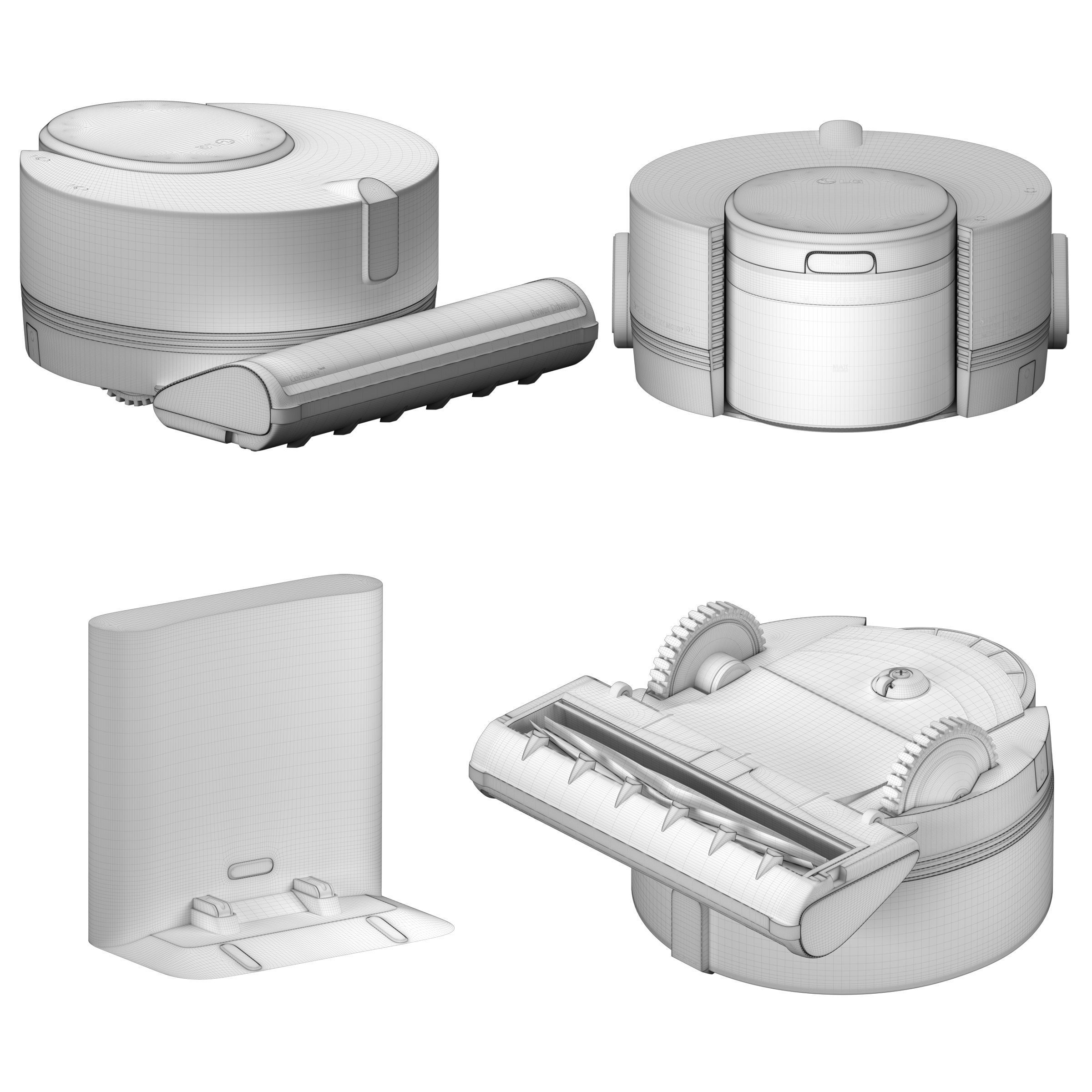 LG CordZero ThinQ Robotic Vacuum R9 3D model_5