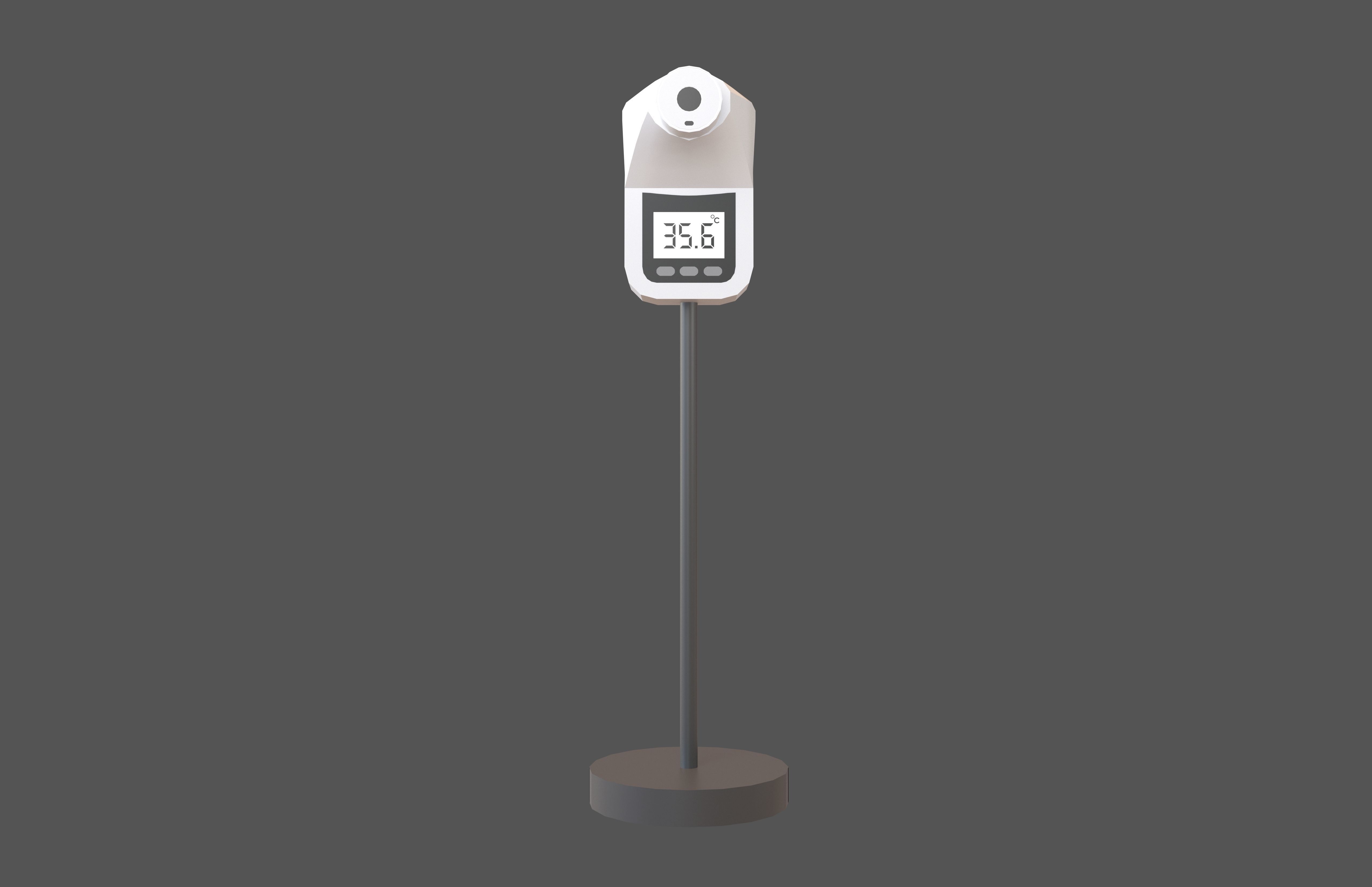 Auto Infrared Thermometer v3 002 Low-poly 3D model_2