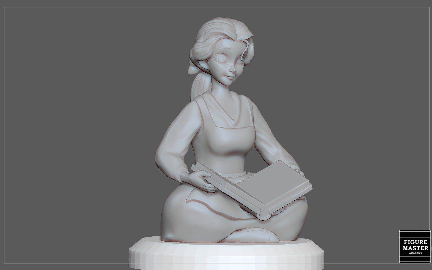 BELLE PRINCESS STATUE BEAUTY AND THE BEAST DISNEY ANIME 3D print model_10