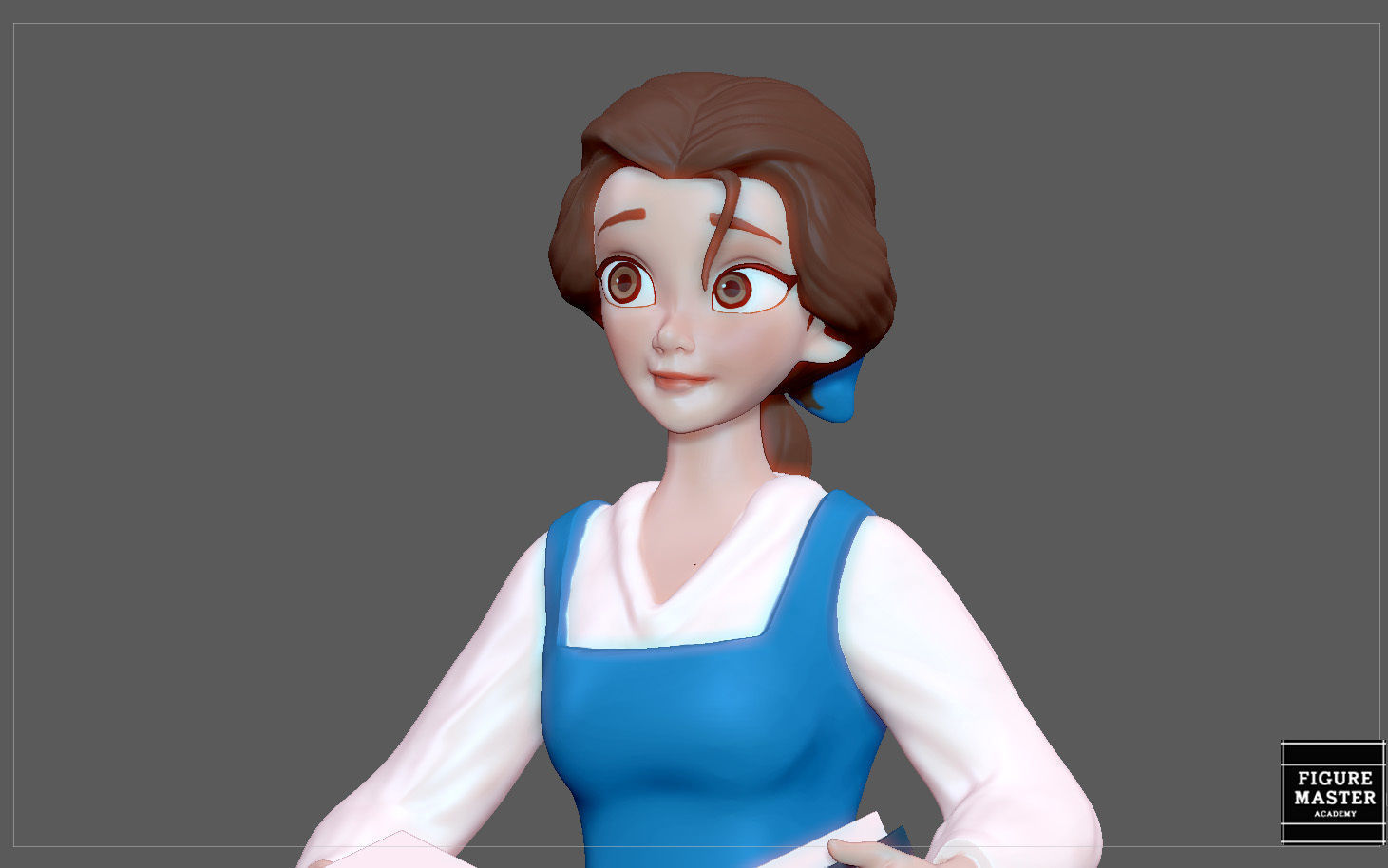 BELLE PRINCESS STATUE BEAUTY AND THE BEAST DISNEY ANIME 3D print model_3