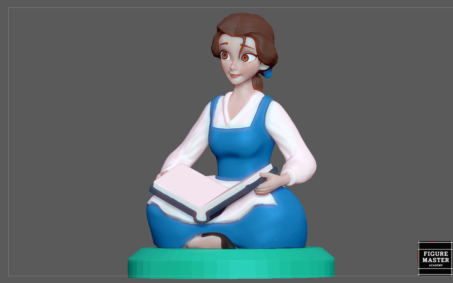 BELLE PRINCESS STATUE BEAUTY AND THE BEAST DISNEY ANIME 3D print model_2