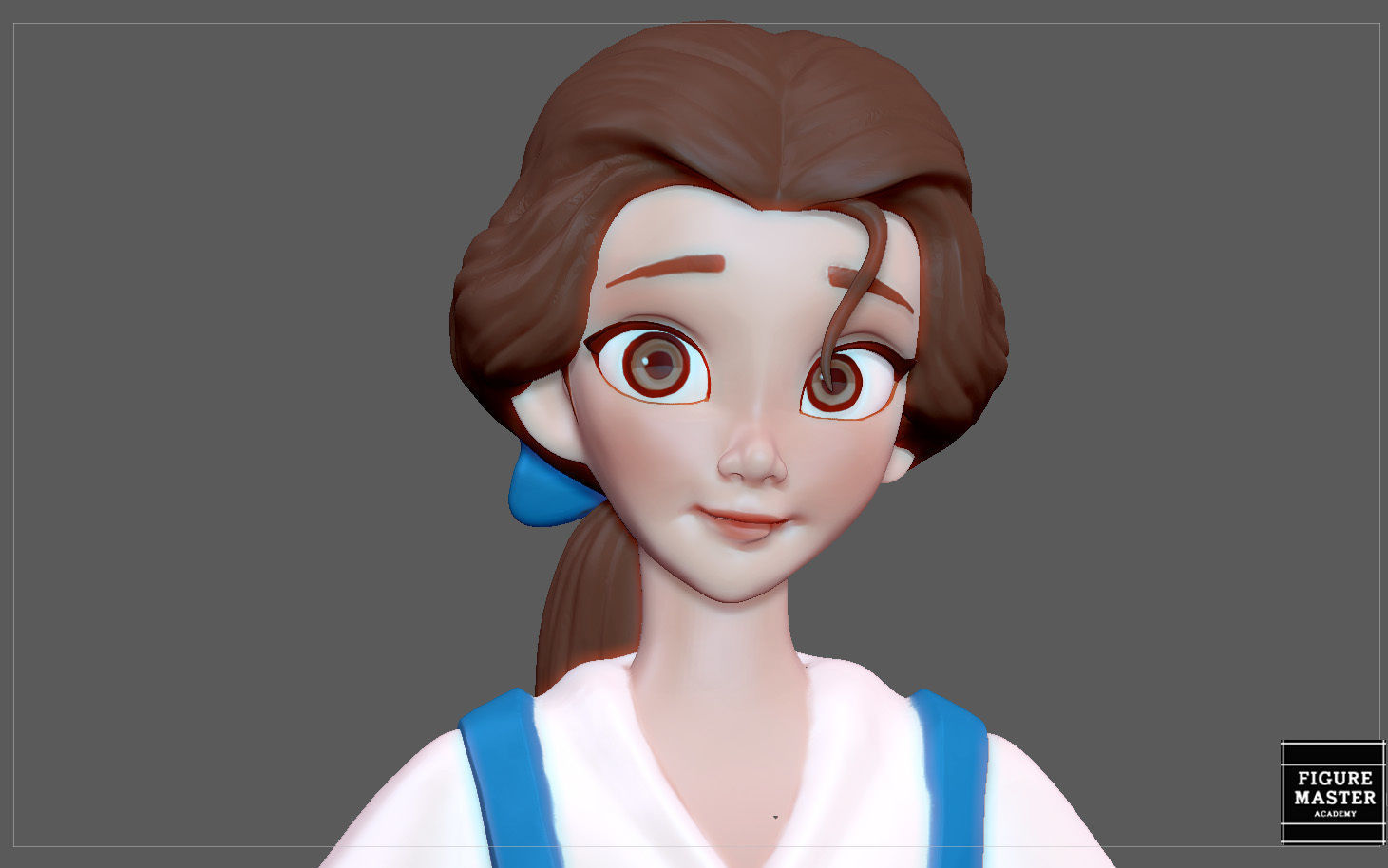 BELLE PRINCESS STATUE BEAUTY AND THE BEAST DISNEY ANIME 3D print model_7