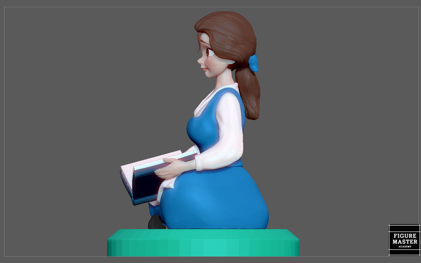 BELLE PRINCESS STATUE BEAUTY AND THE BEAST DISNEY ANIME 3D print model_9