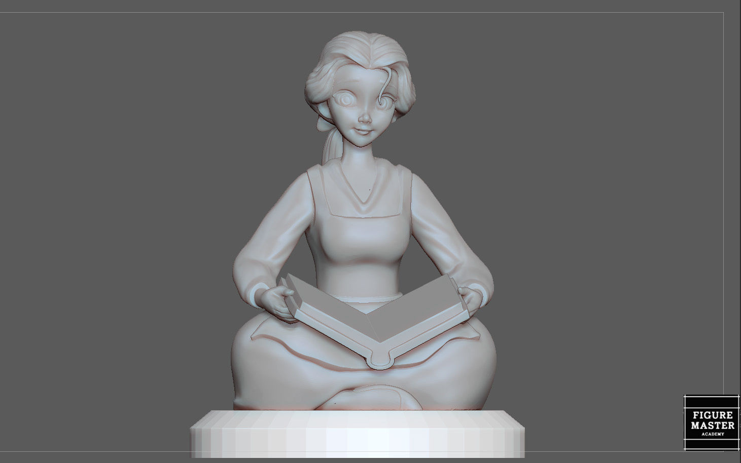 BELLE PRINCESS STATUE BEAUTY AND THE BEAST DISNEY ANIME 3D print model_11