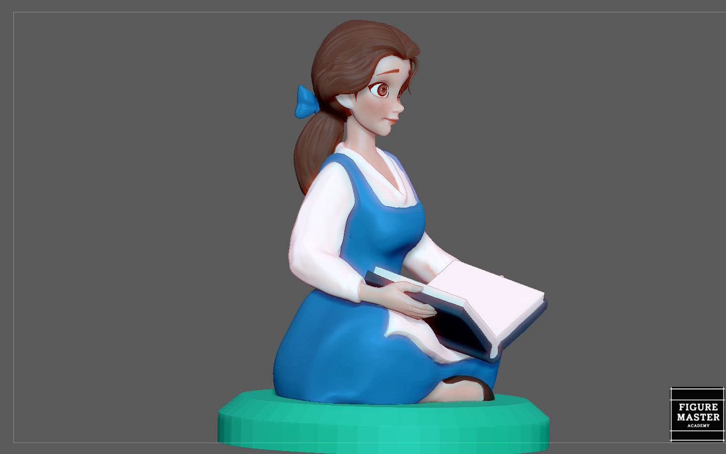 BELLE PRINCESS STATUE BEAUTY AND THE BEAST DISNEY ANIME 3D print model_5