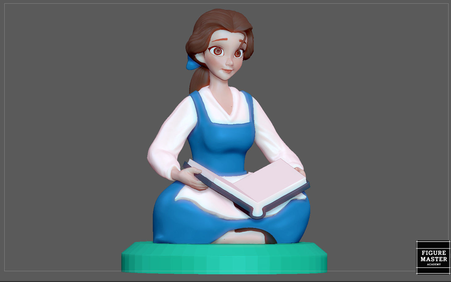 BELLE PRINCESS STATUE BEAUTY AND THE BEAST DISNEY ANIME 3D print model_4