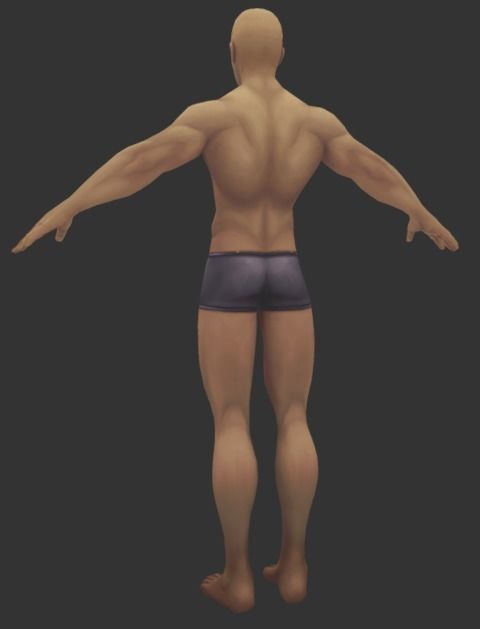 base male model Low-poly 3D model_4