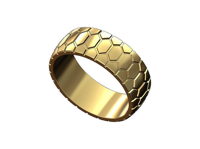 Snake skin engraving wide band US sizes 7to10 3D print model