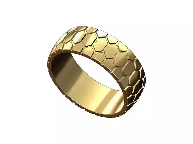 Snake skin engraving wide band US sizes 7to10