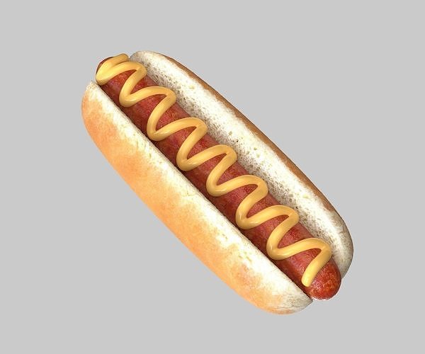 Hot dog 3D model 2