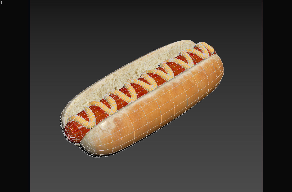Hot dog 3D model_8