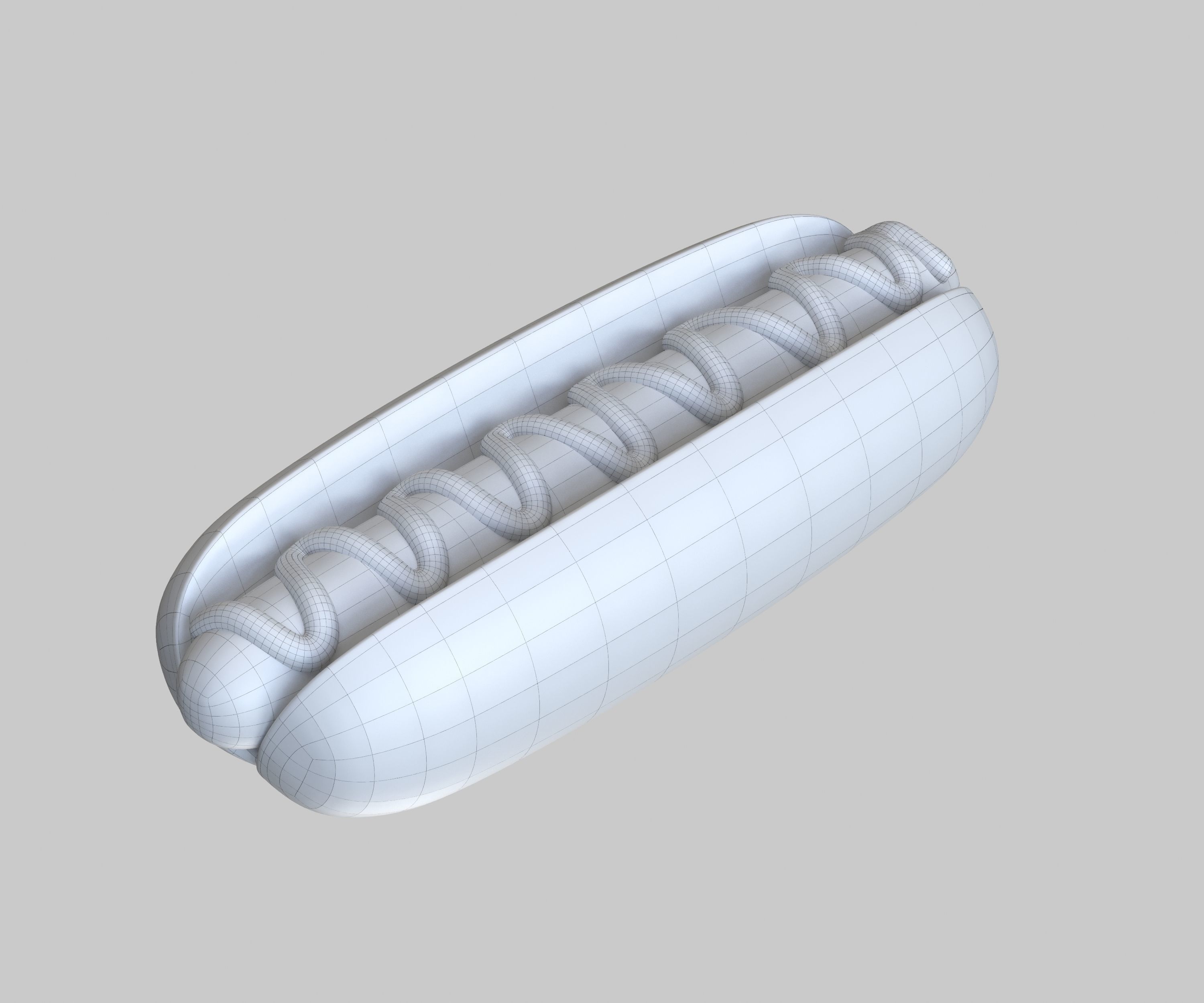 Hot dog 3D model_6