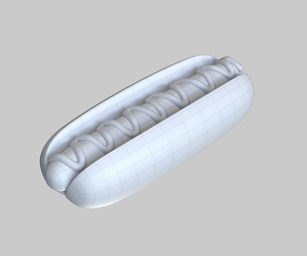Hot dog 3D model 7