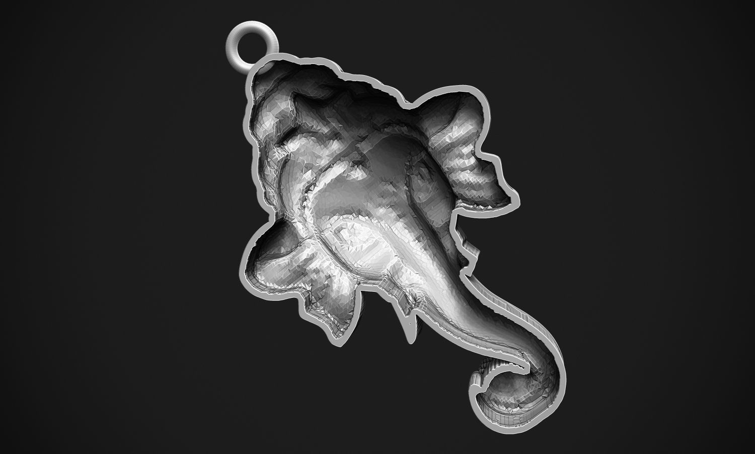 Ganesha Pendant 3D print model_9