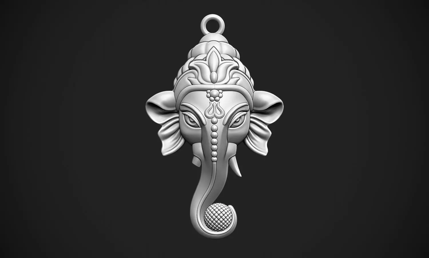 Ganesha Pendant 3D print model_0