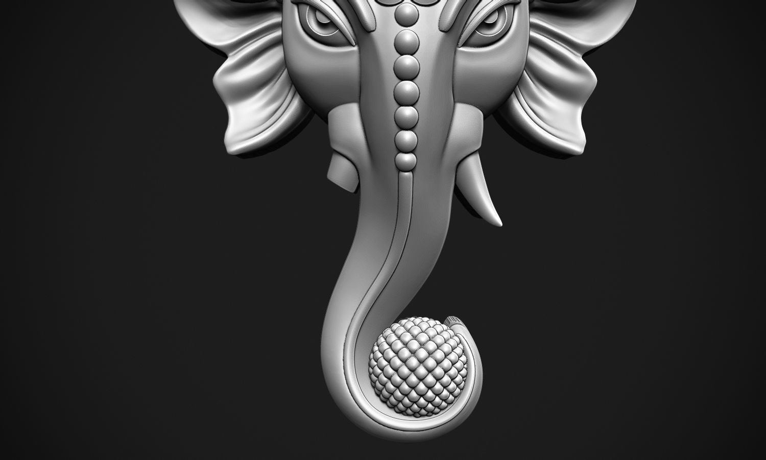 Ganesha Pendant 3D print model_8