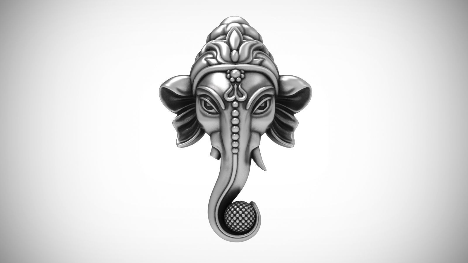 Ganesha Pendant 3D print model_2