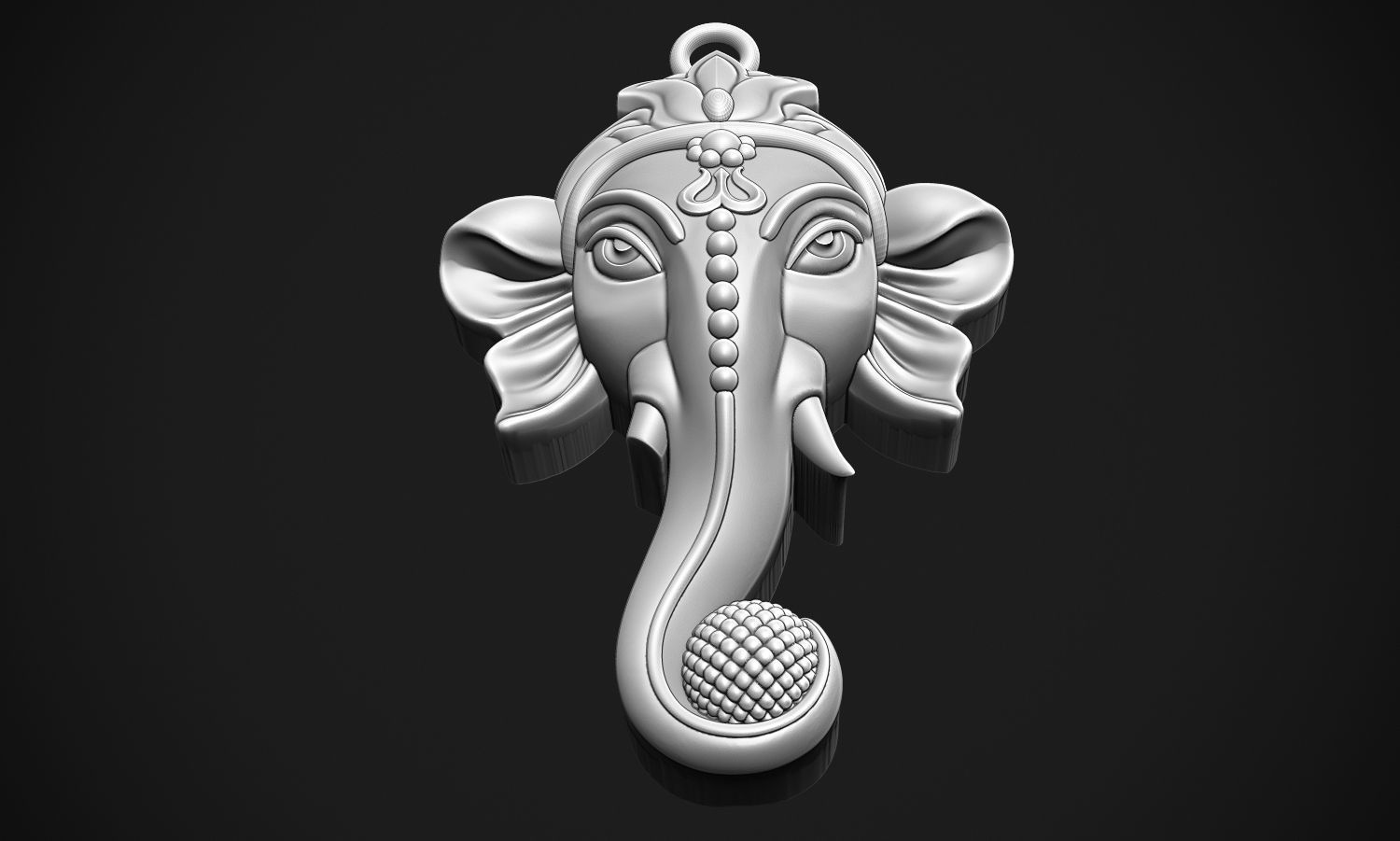 Ganesha Pendant 3D print model_6