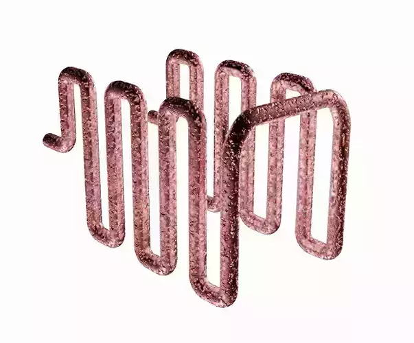 Rusted Copper Pipe 3D model