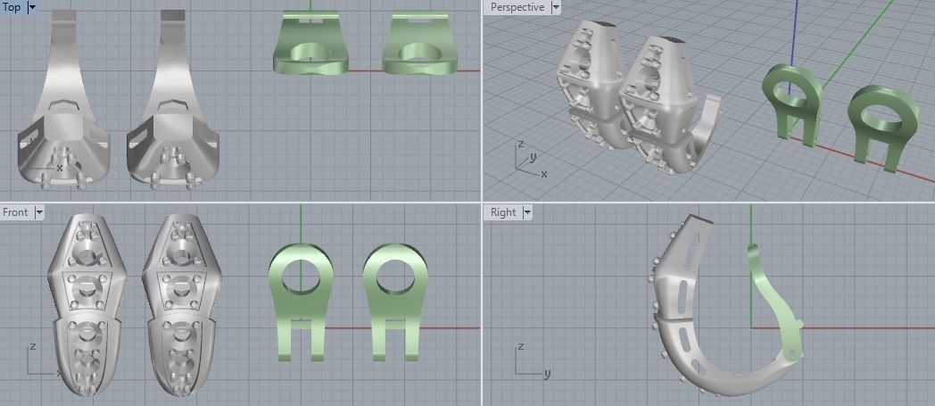 Snake Earrings 3D print model_3