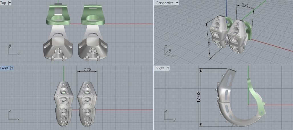 Snake Earrings 3D print model_6