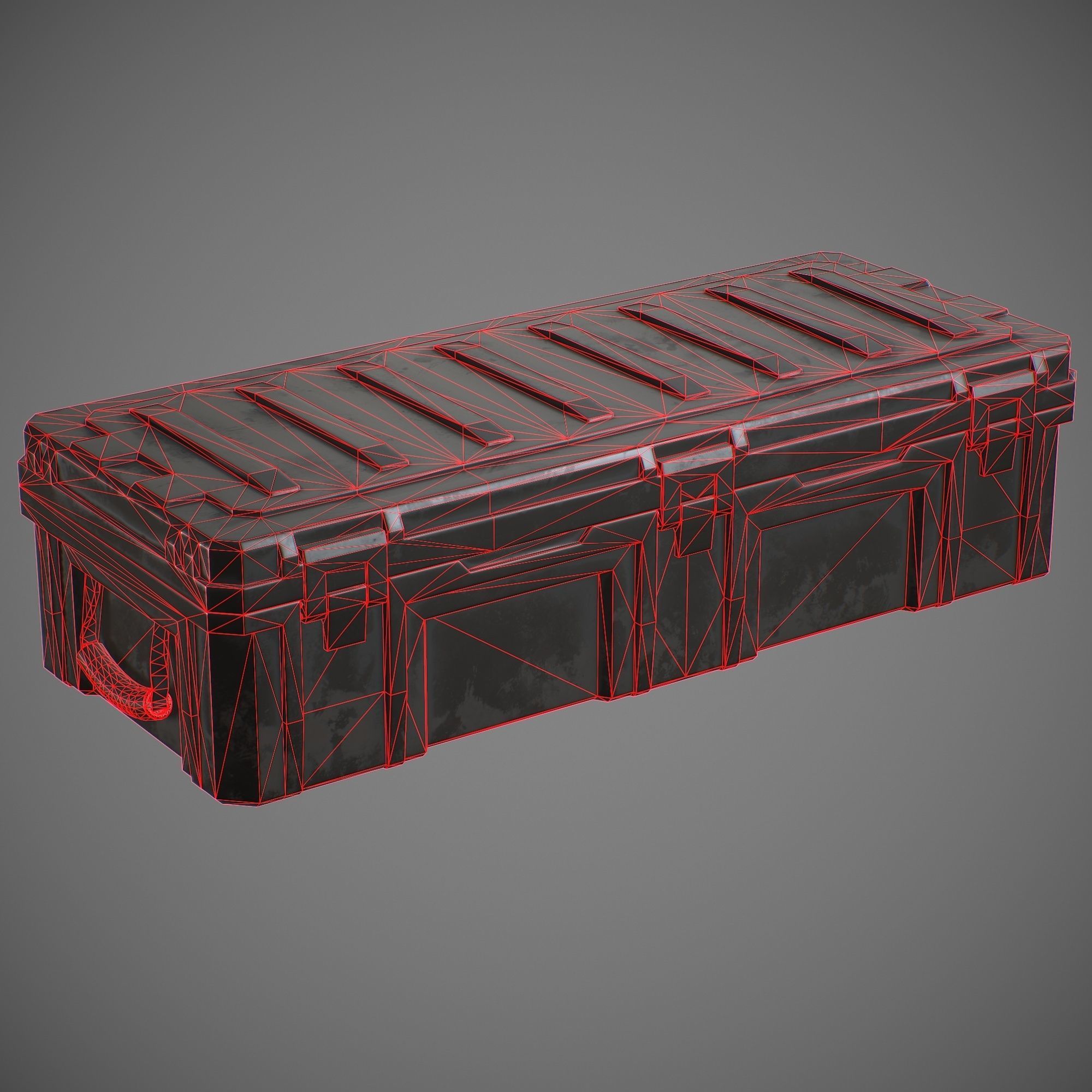 Storage Box Low-poly 3D model_4