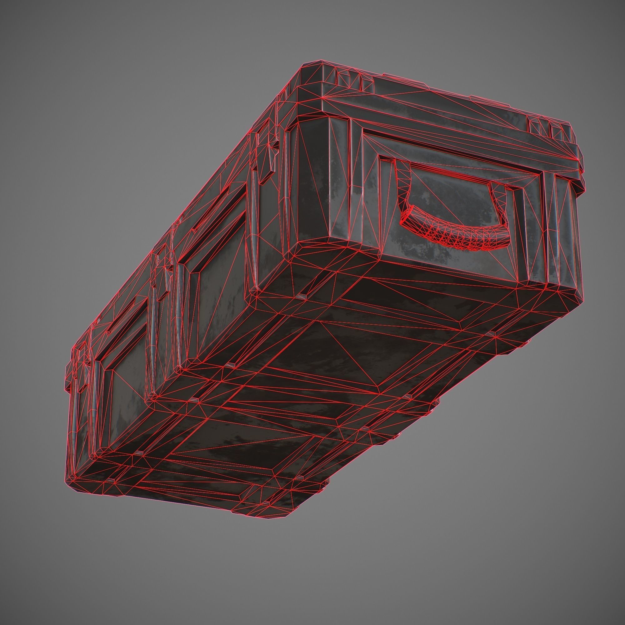 Storage Box Low-poly 3D model_6