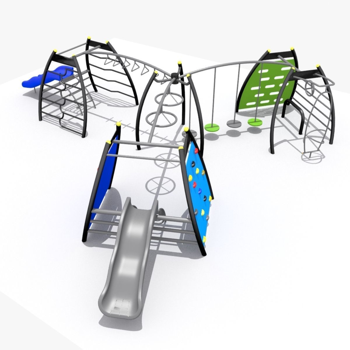 Playground - Climber Challenge Low-poly 3D model_9
