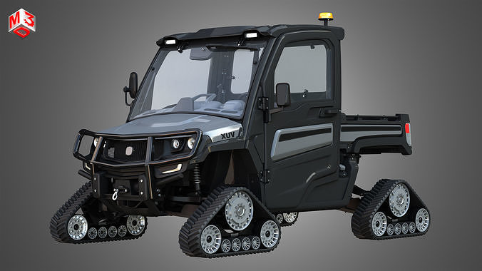 JD - XUV865M Crossover Utility Vehicle - with Tracks System 3D model