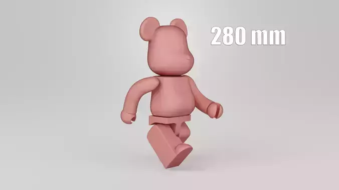 Bearbrick 280mm Move 3D print model