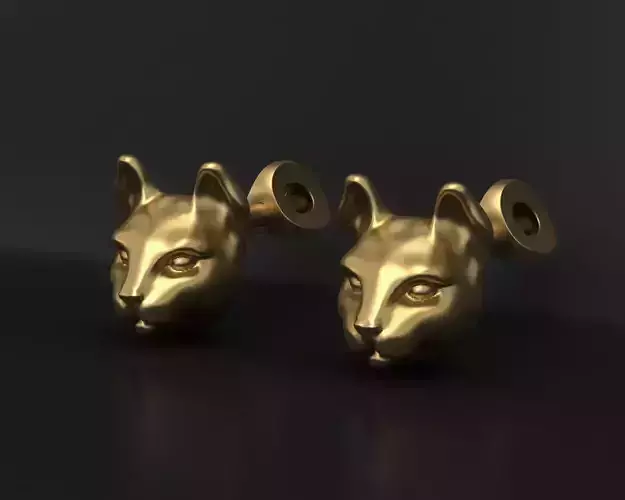 Cat earrings stud