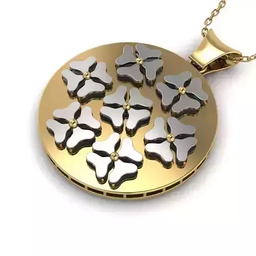 3d-m0del flower pendant 