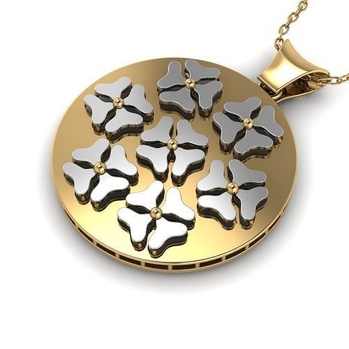 3d-m0del flower pendant  3D print model